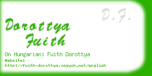 dorottya fuith business card
